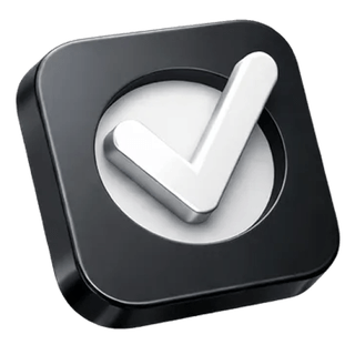 Approval checkmark icon in 3D style on the Regal Yielode about page