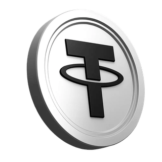 USDT Tether coin graphic within the trading community trust section